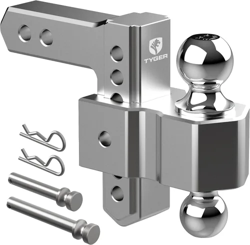 Vista 9 de TYGER Combo de remolque: enganche receptor de 2 pulgadas, arnés de cableado y cubierta de enganche para Wrangler JK 2Dr y 4Dr 2007-2018