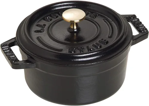 Vista 15 de Staub La Cocotte Redonda 40509-804 Mini Pico Cocotte Redonda Verde Basil 40509-804 Olla Esmaltada Pequeña de Dos Manijas