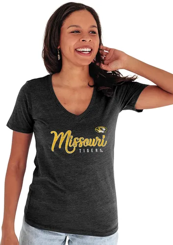 Vista 30 de Blue 84 NCAA - Camiseta de triple mezcla con cuello en V para mujer