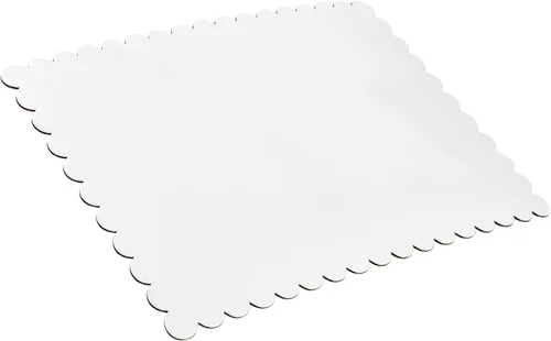 Vista 6 de Sparkle and Bash Tabla rectangular para tartas, 14 x 10 pulgadas, papel de aluminio blanco, paquete de 25 unidades, base de papel resistente