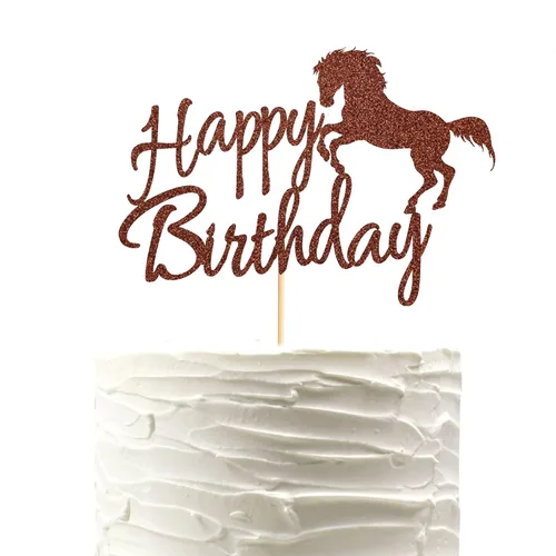 Vista 12 de Decoración para pastel de cumpleaños con temática de carreras de caballos, decoración de fiesta de cumpleaños, purpurina negra