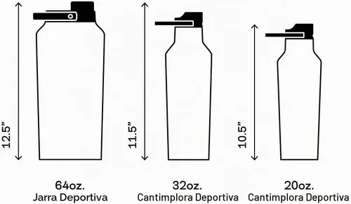 Vista 6 de Corkcicle Sport Canteen Botella de agua aislada de acero inoxidable para viajes y gimnasio, triple aislamiento, a prueba de fugas, mango plegable