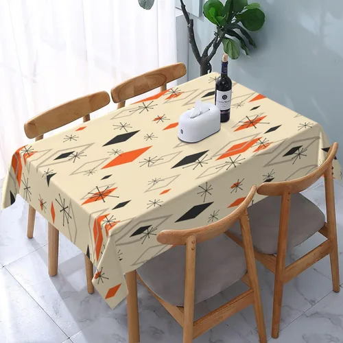 Vista 29 de Mantel decorativo con patrón azteca, estilo nativo étnico, bohemio, geométrico, verde, para cocina, banquete de fiesta y vacaciones, color negro