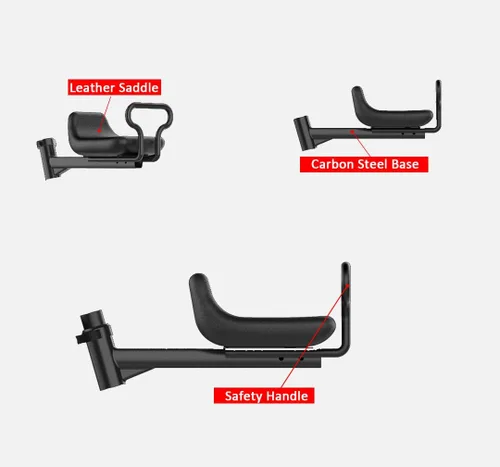 Vista 3 de Asiento delantero de bicicleta para niños, asiento para bicicletas de liberación rápida, silla de bebé desmontable, se adapta a bicicletas
