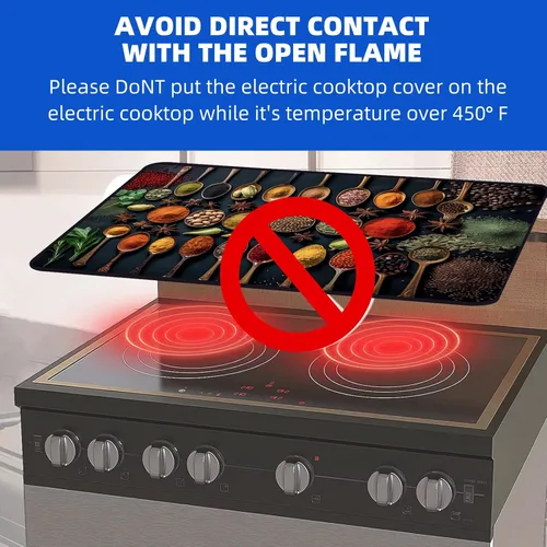 Vista 8 de Cubierta para estufa eléctrica de 28 x 20 pulgadas, protector superior de estufa de goma suave y duradero, protector superior de estufa fácil