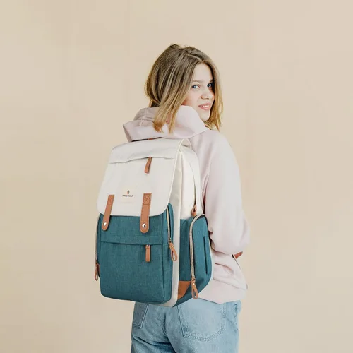 Vista 2 de Ramhorn Bolsa de pañales Mochilas de viaje multifunción para mamá con bolsillos aislados y compartimento para portátil, color verde