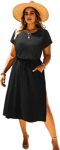 Vista 2 de Pinup Fashion Camiseta casual de verano para mujer, talla grande