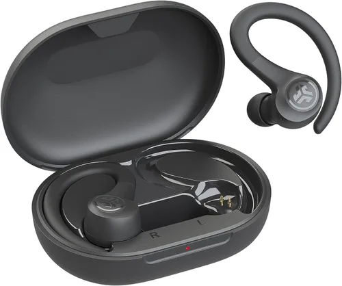 Vista 10 de JLab Go Sport+ - Auriculares inalámbricos de entrenamiento con llamadas claras C3, diseño deportivo de gancho seguro, tiempo de reproducción