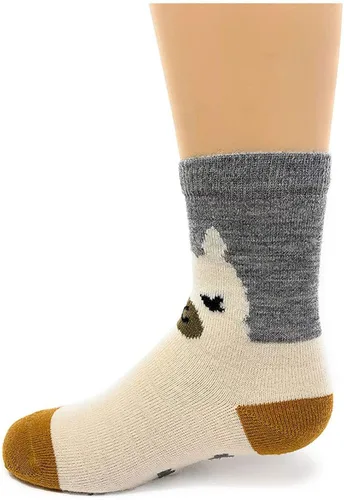 Vista 3 de WARRIOR ALPACA SOCKS - Calcetines de lana de alpaca para bebé, familia feliz, para adultos, adolescentes y niños