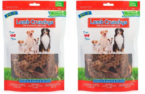 Vista 8 de PCI Pet Center Inc. Lamb Crunchys - Golosinas crudas deshidratadas para perros, paquete de 3 onzas