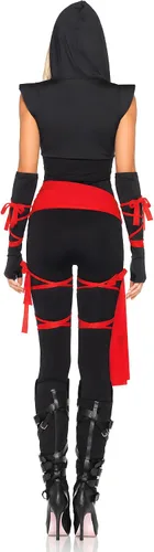 Vista 2 de Leg Avenue Disfraz de ninja mortal de 4 piezas para mujer