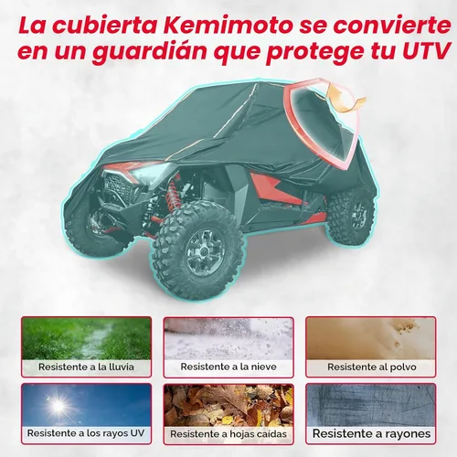 Vista 3 de KEMIMOTO PRO XP - Funda X3 para UTV resistente, 2 plazas, tamaño grande, compatible con Can-Am Maverick X3, Polaris RZR PRO XP, Talon, Commander