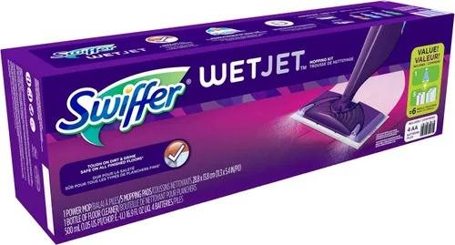 Vista 2 de Swiffer WetJet - Kit de inicio de mopa de madera dura (paquete de 2)