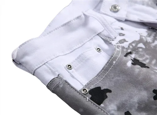 Vista 23 de Enrica Pantalones vaqueros estampados casuales para hombre