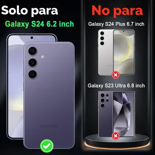 Vista 2 de Miqala Funda para Galaxy S24 5G, brilla en la oscuridad, tres capas, resistente, a prueba de golpes, protección completa, parachoques de plástico