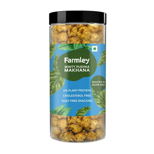 Vista 8 de Farmley Makhana Snacks saludables de proteínas Chips crujientes tostados y saborizados a base de plantas sin gluten (paquete de 1) Fox Nuts