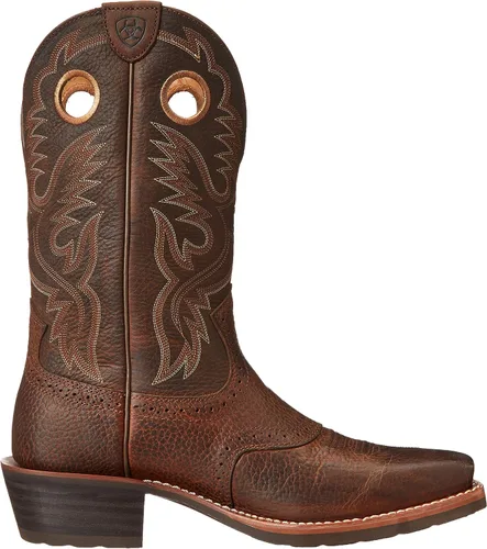 Vista 6 de Ariat Heritage Roughstock - Botas de trabajo de cuero con punta cuadrada para hombre
