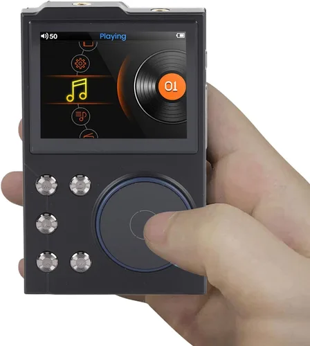 Vista 3 de Reproductor de música de alta fidelidad, pantalla HD de 2.4 pulgadas, reproductor de MP3 sin pérdidas, DSD DAC FLAC MP3, reproductor de audio
