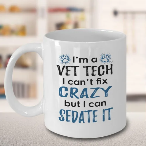 Vista 8 de Taza de café I'm A Vet Tech - Vet Med - For Veterinary Technician - Thank You For Veterinarian (11 oz)