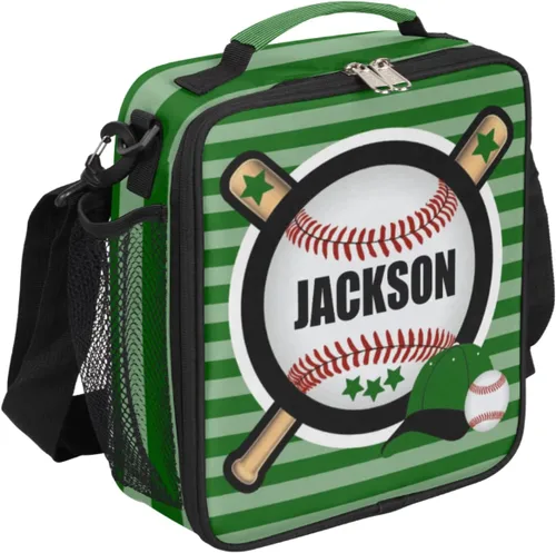 Vista 25 de Bolsa de almuerzo personalizada para niñas, niños, adolescentes, hombres y mujeres, regalo personalizado, bolsa de almuerzo de voleibol, color dorado