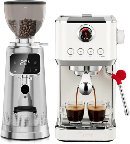 Vista 10 de Tuni E2 Gen3 - Máquina de café expreso de doble caldera con potencia de Marfil