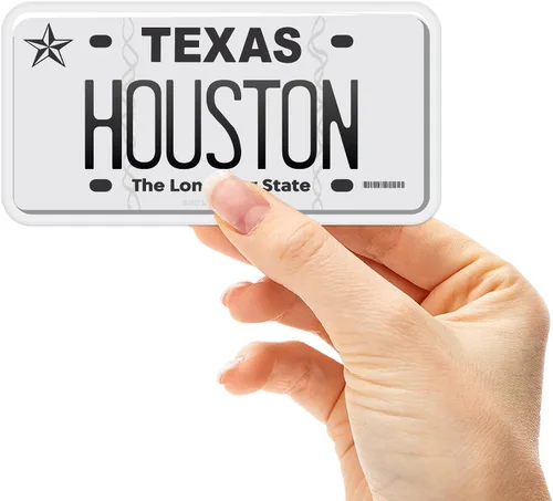 Vista 63 de Calcomanía para placa de matrícula de Texas, elige entre más de 50 ciudades de TX, calcomanía para parachoques de Texas para automóvil, calcomanías