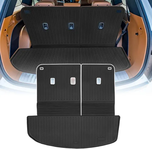 Vista 7 de Fundas para maletero con respaldo para Hyundai Ioniq 9, accesorios 2026 con gancho y asa, tapete de cajuela trasera, protector de respaldo