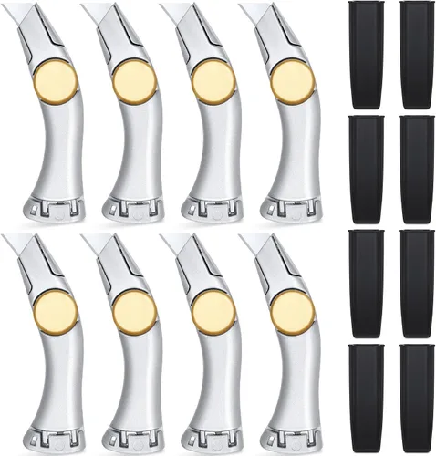 Vista 10 de 2 Piezas Cuchillo para Alfombra de Servicio Pesado Cuchillo de Vinilo para Paneles de Yeso de Techado con Cuchillas Utilitarias Fijas de Repuesto