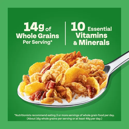 Vista 6 de Honey Bunches of Oats Cereal de desayuno de arce y nueces, hecho con racimos de granola, caja de 12 onzas