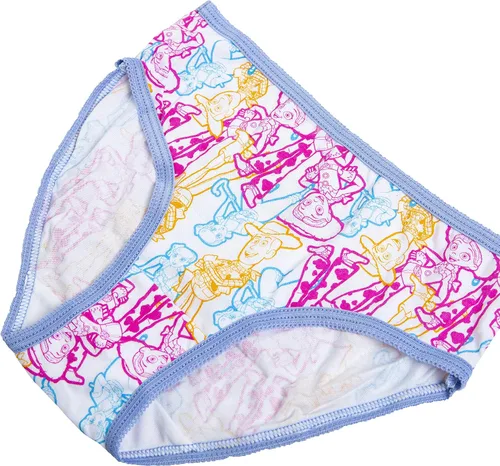 Vista 3 de Disney Girls' Pixar Toy Story 100% Cotton Panties with Bo Peep, Jessie, Woody, Forky and More in Sizes 23t, 4t, 4, 6 & 8
