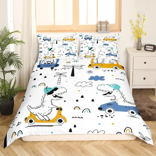 Vista 18 de Juego de ropa de cama Groovy de los años 60 y 70 para niños, funda de edredón retro de flores hippie para niños, adolescentes, vintage, bohemio