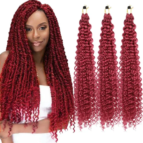 Vista 61 de 3 trenzas de ganchillo Passion Twist, cabello sintético preseparado para trenzar de 14 pulgadas, 3 paquetes de cabello trenzado pretrenzado