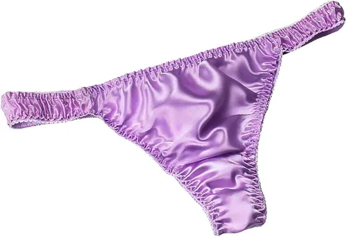 Vista 3 de LingDooo 3 pares de bragas de bikini de seda pura para mujer, ropa interior sexy suave para verano, ropa interior de playa S-XL