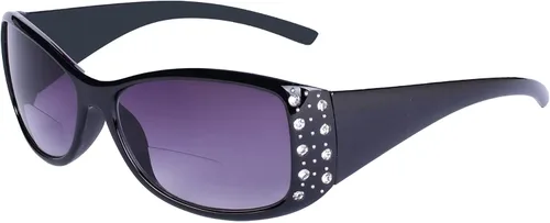 Vista 2 de Mass Vision 2 pares de lentes de sol bifocales de moda para mujer con diamantes de imitación, Multi