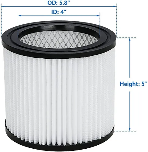 Vista 4 de Filtro de repuesto para aspiradora HEPA compatible con Shop-Vac 90398, 903-98, 9039800, 903-98-00 Hangup Filtro de cartucho de repuesto