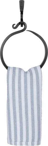 Vista 13 de Anillo de toalla de hierro forjado: un toque de encanto artesanal a tu cocina o baño con nuestro toallero hecho a mano. Fabricado por herreros, este