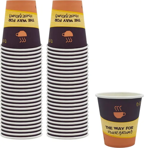 Vista 11 de PAMI Vasos de papel para café caliente de 8 onzas, [Paquete de 50], desechables, para llevar para bebidas calientes, vasos de papel de un solo uso