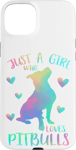 Vista 9 de Just a Girl Who Loves Pitbulls Watercolor Cute Pitbull Case for iPhone 17