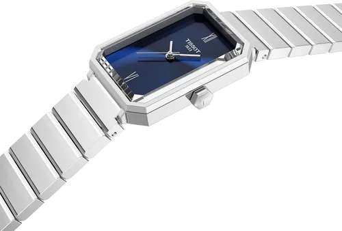 Vista 4 de Tissot SRV, Reloj suizo de cuarzo para mujer, caja de acero inoxidable, esfera azul, T1601101104300