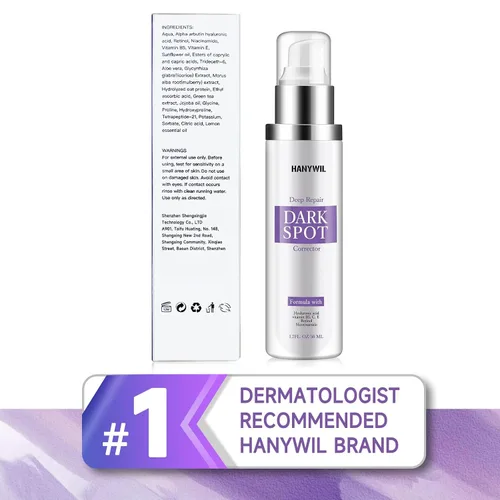 Vista 8 de HANYWIL Eliminador de Manchas Oscuras para Rostro y Cuerpo en Suero, Crema de Reparación Rápida del Tono con Tratamiento de Hiperpigmentación