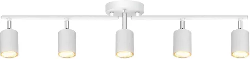 Vista 24 de Accesorios de iluminación de pista de techo negro, accesorio de iluminación de cocina, kit de luz de pista de 4 luces de 30", luces de techo LED
