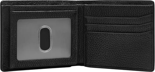 Vista 51 de Fossil Billetera plegable de cuero para hombre con ventana de identificación abatible para hombres