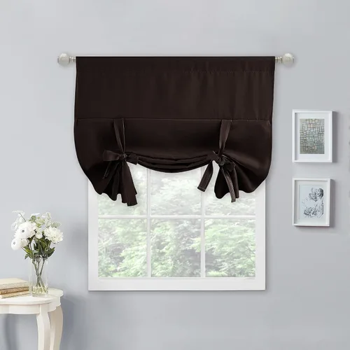 Vista 110 de NICETOWN Cortina Opaca con Aislamiento Térmico – Persiana Enrollable para Ventana de Bebé para Dormitorio/Acción de Gracias