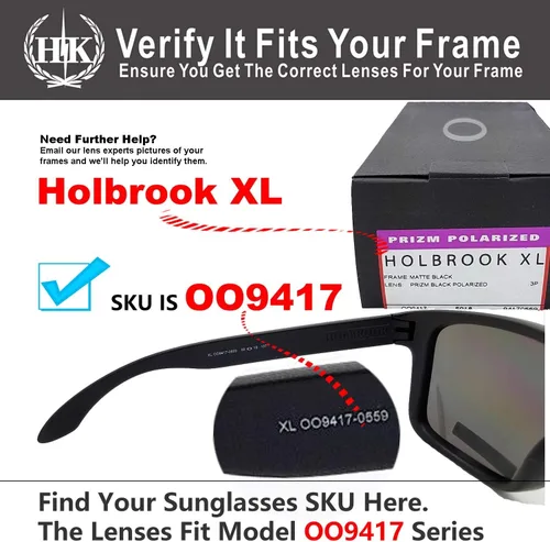 Vista 4 de HKUCO - Lentes de repuesto para Oakley Holbrook XL OO9417