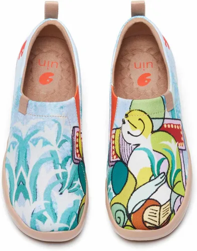 Vista 23 de UIN Mocasines casuales para mujer, de viaje, pintados, para caminar, ligeros, cómodos, de lona, tenis de moda