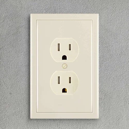Vista 4 de Henne Bery Placa decorativa de pared con borde moderno, tapa de tomacorriente para cubrir enchufe, aleación de zinc maciza duradera