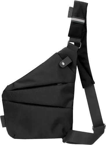 Vista 8 de Flex Moves PERSONAL FLEX BAG Bolso bandolera antirrobo para hombres y mujeres, bolsa de pecho para deportes, viajes, uso diario