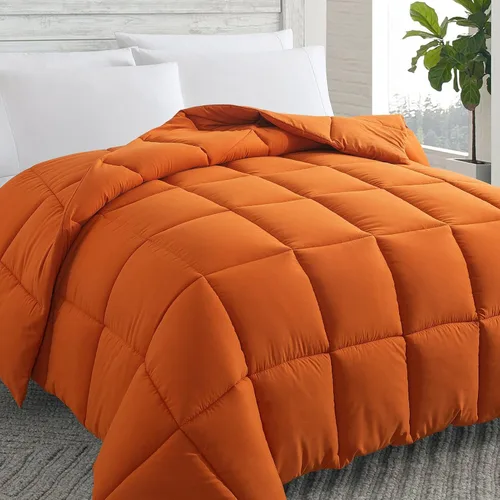 Vista 18 de Cosybay - Edredón con relleno alternativo y acolchado suave, para todas las estaciones, inserto de colcha con pestañas en las esquinas, 88x92 Verde