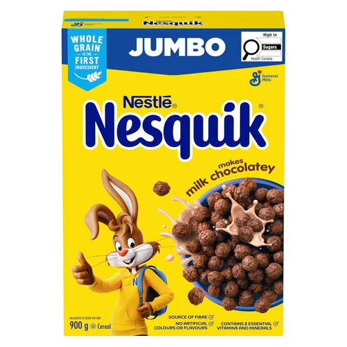 Vista 6 de Nesquik Chocolate Cereal Jumbo, 31.75 oz/32 onzas, (importado de Canadá)