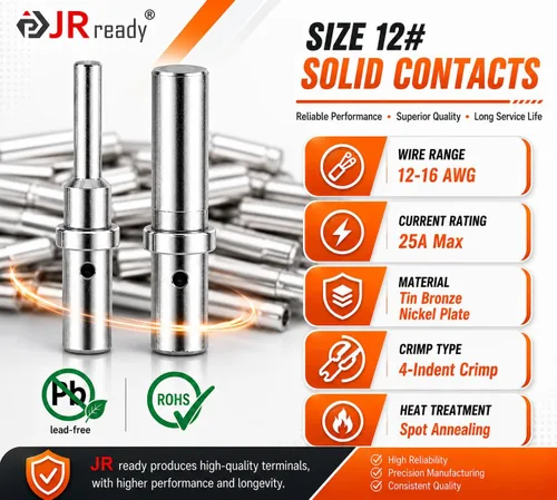 Vista 5 de JRready ST6361 Kit de conectores Deutsch, conector impermeable automotriz DTP de 2 y 4 vías, conectores macho hembra DTHD de 1 pin con herramienta